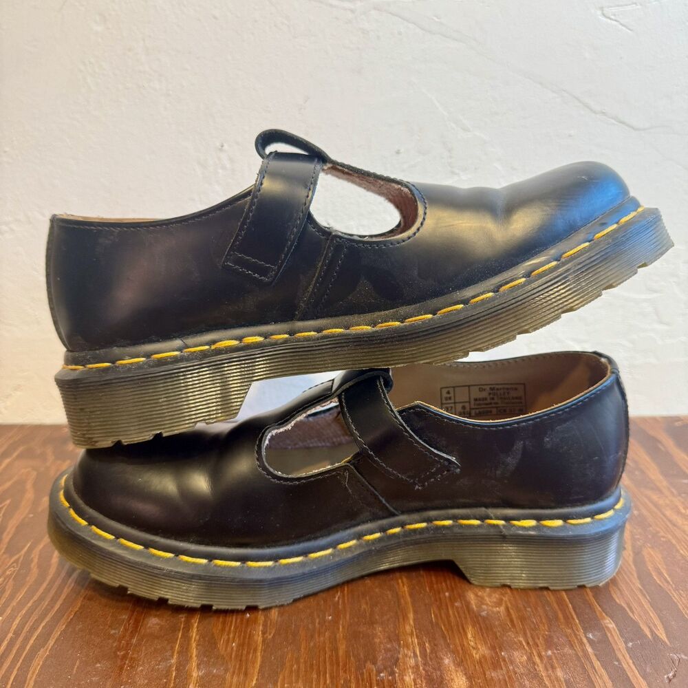 NWOT Dr. Martens POLLEY Smooth Leather Women Mary Jane Shoes Size 6 Black *READ* - Picture 3 of 13